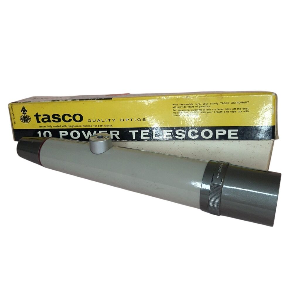 Vintage 1970s Tasco 10x Telescope 1HTE with Box